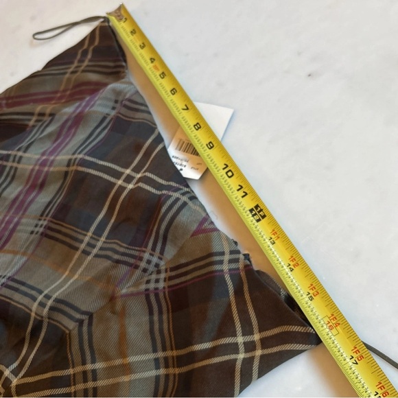 Ralph Lauren Collection Silk Midi Skirt 12 Asymmetrical Plaid Flowy Runway 2003 - Picture 10 of 13